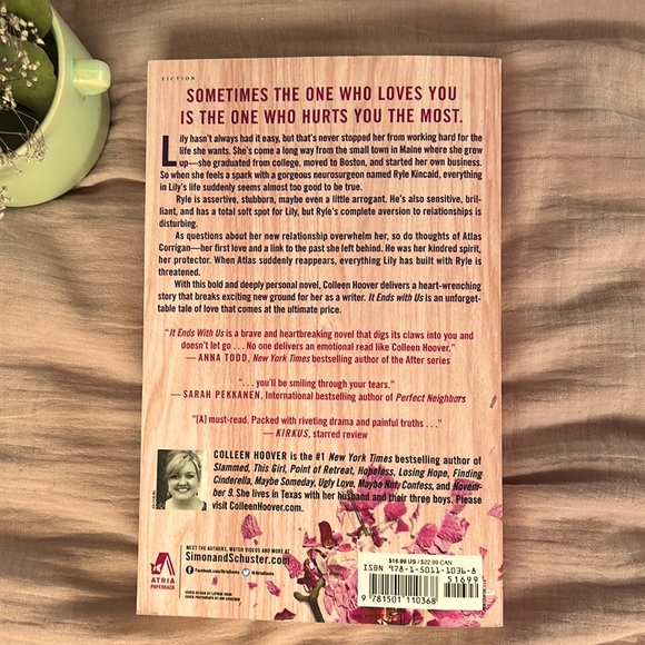 It Ends With Us by Colleen Hoover book - Picture 2 of 3